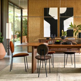 AM.PM Medaillonstoel van staal en fluweel Rossy