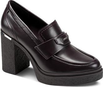 DKNY Tafani Block Heel Loafer in Brown at Nordstrom, Size 9.5