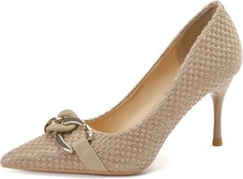 KJEHOME Escarpins Femme Classique Marque De Luxe Talons Hauts à Bout Pointu En Diamant De