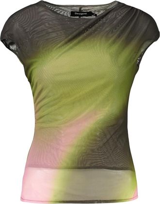 Desigual Cracovia Tank Top - Dames - Tops zonder mouwen - Groen - XS - Polyester - Tops