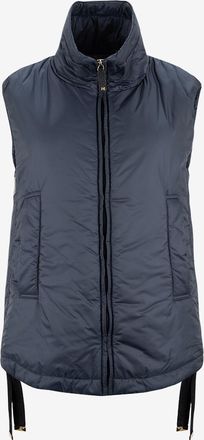 Max Mara Wattierte Nylonweste mit Stehkragen Greenve