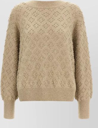 Agnona cashmere embossed sweater