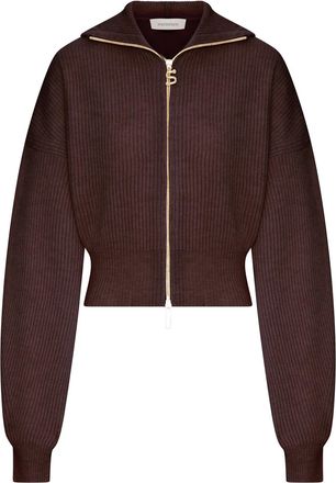 Sportmax RIBBED WOOL CARDIGAN WITH WIDE COLLAR - Sportmax - Woman