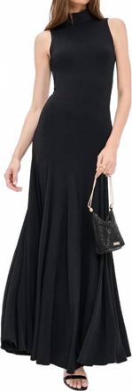 Alice & Olivia Augusta Open Back Sleeveless Maxi Dress In Black
