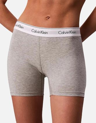 Calvin Klein Womens Icon Cotton Modal Boxer Brief, Grey Heather - Size: 18/32in