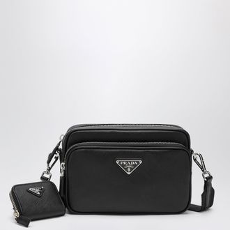 Prada Saffiano leather crossbody bag in black