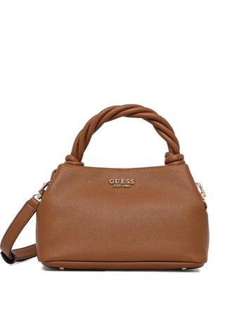 Guess Co logo-lettering tote bag - women - Polyurethane - OS - Brown