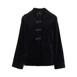 R&oacute;he Pankou closure velvet jacket Woman 36