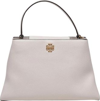 Tory Burch Britten Satchel - Dames - Handtassen - Wit - ONE Size - Leer - Tassen