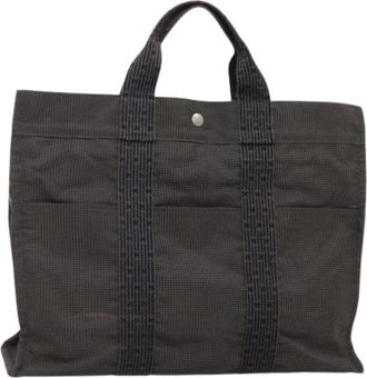Herm&egrave;s Pre-owned Vintage Tote Bag - Dames - Vintage Shopper - Grijs - ONE Size - Leer - Vintage