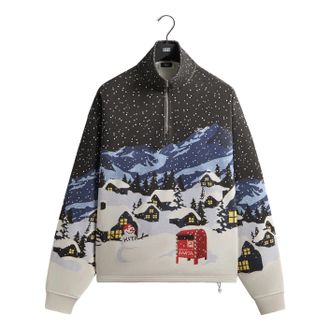 Kith Kithmas 2025 Village Quarter Zip Black KHM034427-001