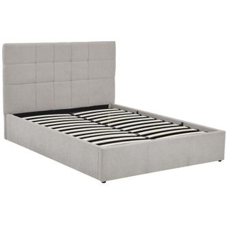 Vente-Unique Letto con contenitore 140 x 190 cm Tessuto Grigio - HOPEYA di Pascal Morabito