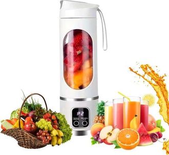 OEM Licuadora Port&aacute;til 500 Ml Zumos Batidos 12 Cuchillas Acero Inoxidable, Recargable Varias Velocidades, Licuadora Port&aacute;til 50 W Potencia, Bpa Fugas
