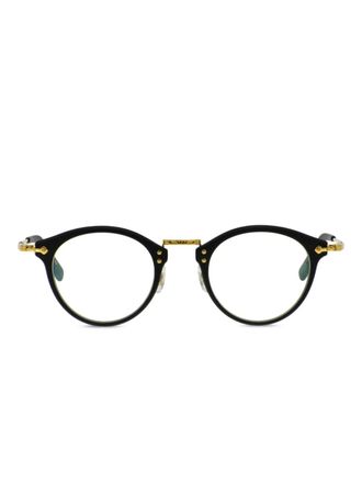 Masunaga zonnebril met ronde glazen - Zwart