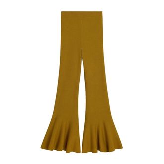 Ami Dames, Broeken, Groen, Maat: S Viscose