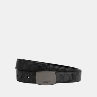 Coach Mens Boxed Plaque And Harness Buckle Cut-To-Size Reversible Belt 30 Mm - Multicolour - One Size