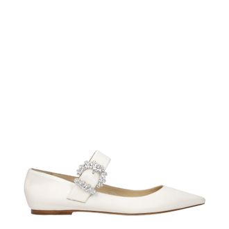 Jimmy Choo London Cheri Ballerina Damess Wit/latte leer