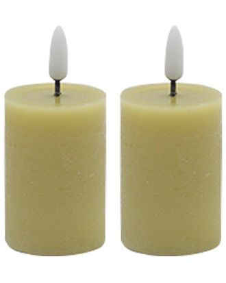 BIDKhome Set of 2 Flameless Pillar Candles