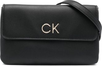 Calvin Klein Re-Lock double crossbody bag - women - Polyurethane - OS - Black