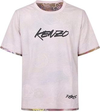 Kenzo Pink Crewneck Logo T-Shirt