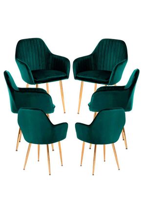 Regalos Miguel Regalos Miguel - Packs Sillas Comedor - Pack 6 Sillas Chic Golden - Verde