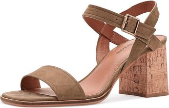 Lucky Brand Hallia Ankle Strap Sandals Womens Sandals Capers : 8.5 M, Leather