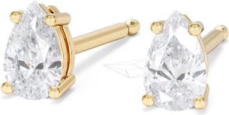The Diamond Store Naomi Pear Cut Lab Diamond Stud Earrings 0.50ct H/SI in 9K Gold