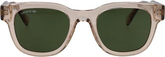 Lacoste L.12.12 Rechthoekige Bril - unisex - Zonnebrillen - Beige - 49 MM - Accessoires