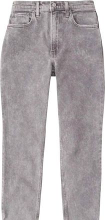 Abercrombie & Fitch Womens High Rise Mom Jeans In Gray, Black