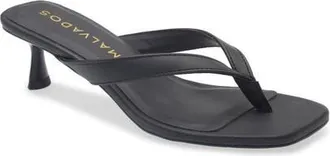 Malvados LBK Kitten Heel Thong Sandal in Noir at Nordstrom, Size 10