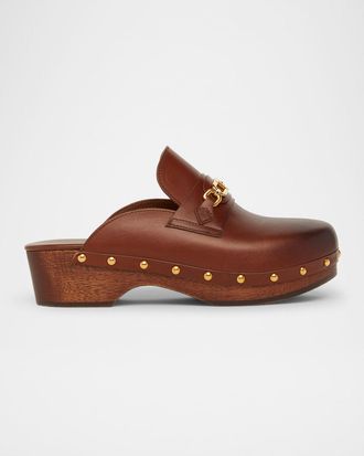 Tom Ford Whitney Leather Clogs