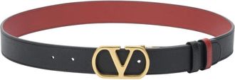 Valentino Garavani VLogo Signature Reversible Riem - Dames - Riemen - Zwart - 85 CM - Leer - Accessoires
