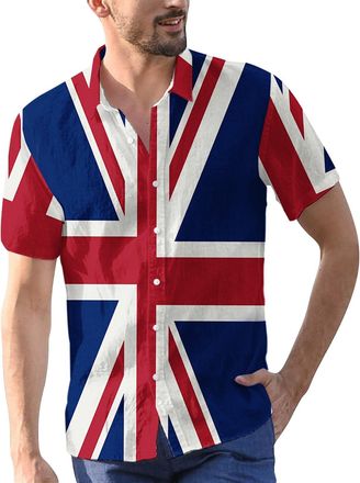 Generic Christmas Shirt Mens Long Sleeve Polo Shirts Tops Mens Summer Independence Day 3D Digital Printed Casual Holiday Street Fashion Short Sleeved Shirt 20