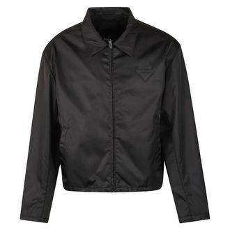 Prada Full-Zip Jacket in Re-Nylon - Heren - Zomerjassen - Zwart - L - Nylon - Jassen