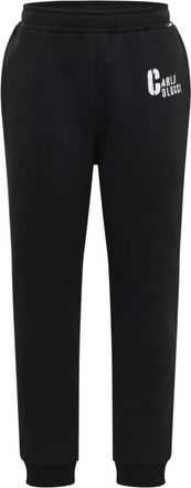 Carlo Colucci Broeken, Heren, Zwart, M, Katoen, Tapes Sweat Pants