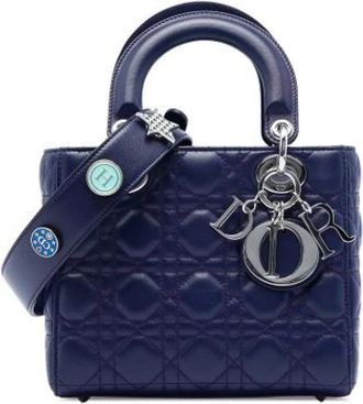 Dior Pre-owned Leather dior-bags - Dames - Vintage Handtas - Blauw - ONE Size - Vintage