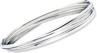 Ross-Simons Italian Sterling Silver Rolling Bangle Bracelet
