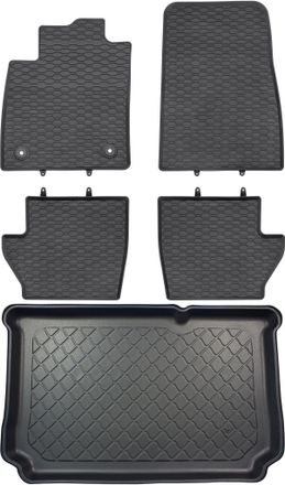 OEM Ford Fiesta Viii Hatchback Desde Julio De 2017. Juego: Alfombrillas De Goma Para Coche + Alfombrilla Para Maletero