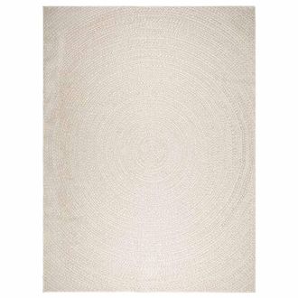 Berkfield Home Rug ZIZUR Cream 240x340 cm Jute Look Indoor & Outdoor | Size: Medium
