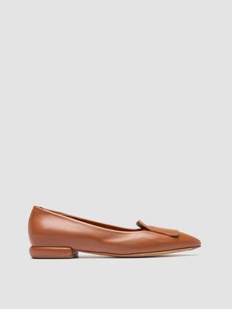 Officine Creative Sue 006 Leather Ballet Flats in Light Brown at Nordstrom, Size 39