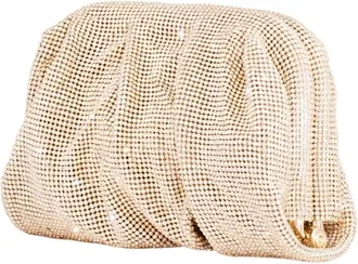 Benedetta Bruzziches Womens Clutch Venus La Petite Gold Aluminium Mesh Bags