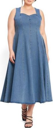 Flying Tomato Denim Maxi Dress in Medium Indigo at Nordstrom Rack, Size 1 X