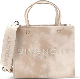 Givenchy Borsa tote mini in tela con logo - Toni neutri
