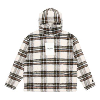 Nike Jordan Air Jordan Why Not? Printed Plaid Wool Hoodies Sweater Yellow Brown DC3244-104