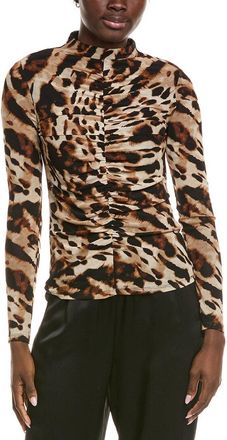 Kenneth Cole Mesh Print Top
