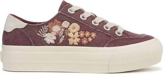 Blowfish Womens Sadie-Sun Platform Sneaker Shoe In Deep Red