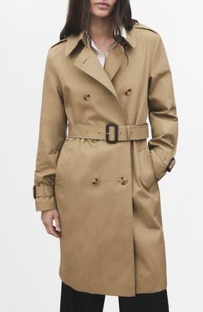 Mango Classic Belted Trench Coat in Beige at Nordstrom Rack, Size X-Small