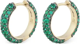 Lucy Delius Jewellery 14kt yellow gold Chubby emerald earrings