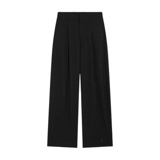 Moncler Wide Trousers, female, Black, Size: XS Black Genius Trousers Edward Enninful Style