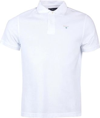 Barbour Sportieve Katoenen Polo met Geborduurd Logo - Heren - Polos - Wit - S - Katoen - Tops